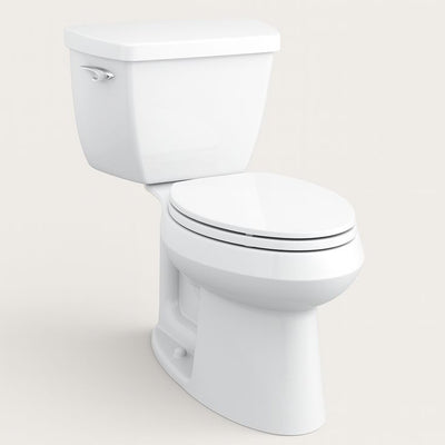 KOHLER Highline Classic White Round Comfort Height 2-Piece Toilet 12-in Rough-In Size
