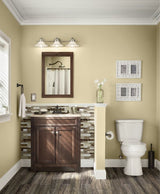 Style Selections Delyse 30.75-in Auburn Single Sink Bathroom Vanity with Cappuccino Solid Surface Top