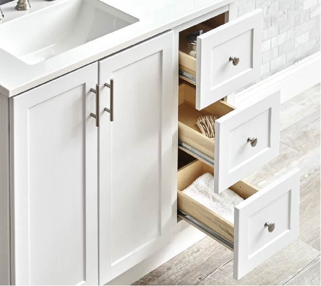 Style Selections Davies 36-in White Single Sink Bathroom Vanity with White Cultured Marble Top (Mirror Included)