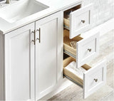 Style Selections Davies 36-in White Single Sink Bathroom Vanity with White Cultured Marble Top (Mirror Included)
