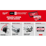 M12 12-Volt Lithium-Ion Cordless 3/8 in. Impact Wrench and Inflator Combo Kit with 3/8 in. Drive Metric Socket Set - Super Arbor