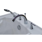 Rampart 3.9 ft. Walk-in Whirlpool and Air Bathtub with 4 in. Tile Easy Up Adhesive Wall Surround in White - Super Arbor