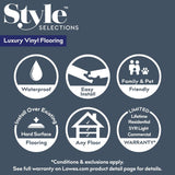 Style Selections  Arcadia 12-mil x 16-in W x 32-in L Water Resistant Interlocking Luxury Vinyl Tile Flooring