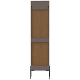 Svedin 18 in. W x 13 in. D x 71 in. H Free Standing Tall Bathroom Linen Cabinet in Taupe - Super Arbor