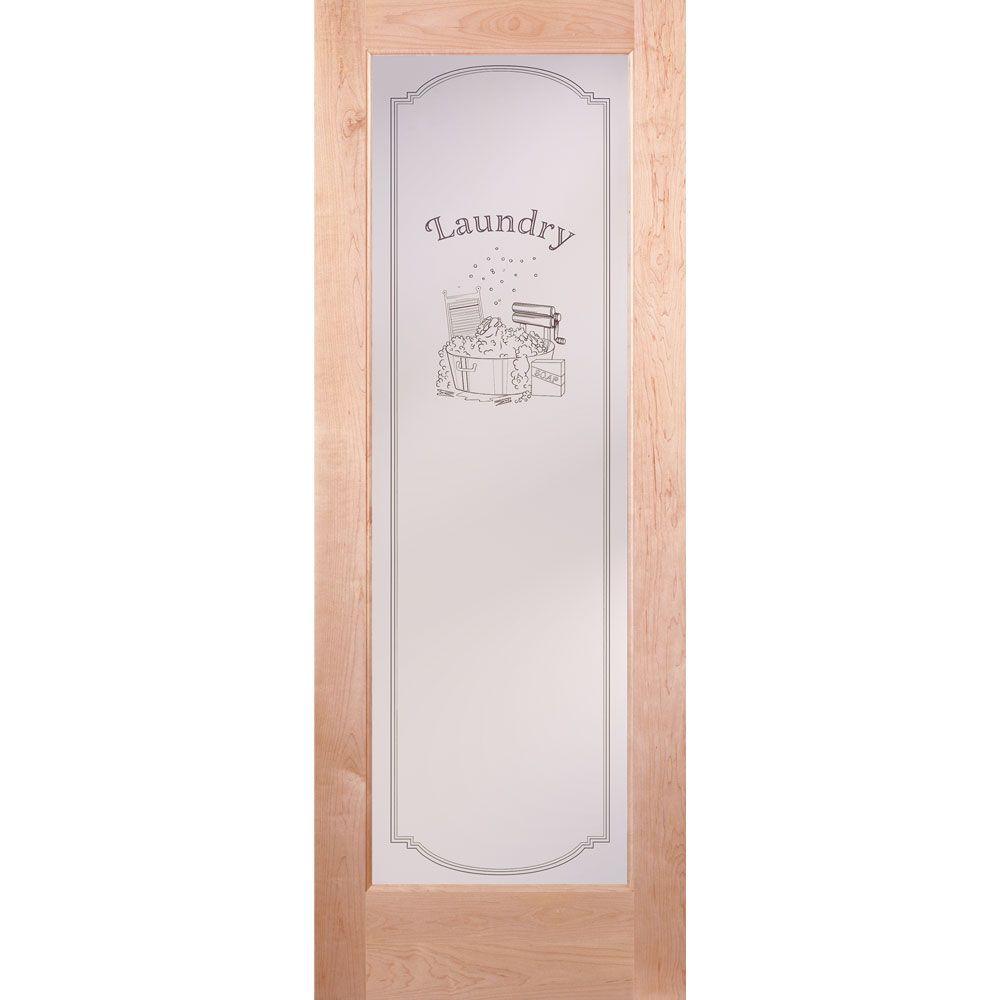 32 in. x 80 in. 1 Lite Laundry Smooth Primed MDF Interior Door Slab - Super Arbor