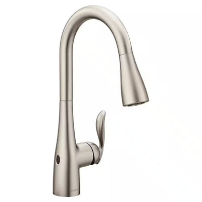 Moen Arbor Spot Resist Stainless 1-Handle Deck-Mount Pull-Down Touchless Kitchen Faucet (Deck Plate Included)