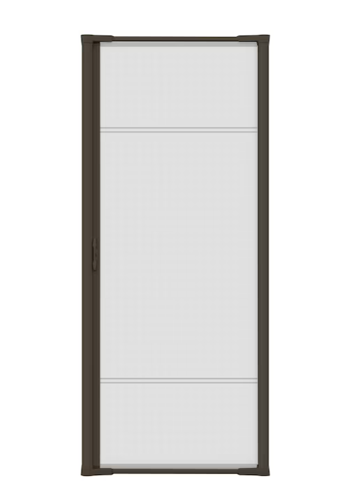 LARSON Brisa 36-in x 80-in Brown Aluminum Retractable Screen Door
