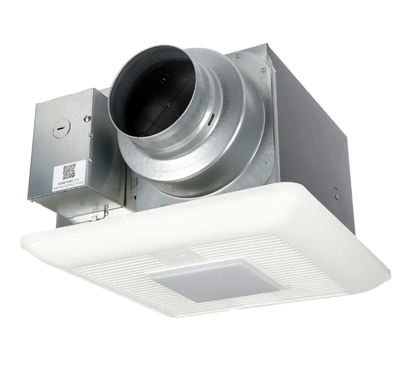 WhisperGreen Select Pick-A-Flow 50/80/110CFM Exhaust Fan-LED Light-multispeed- Flex-Z Fast bracket-4/6 in. duct adapter