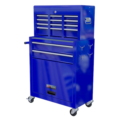 Xspracer 1000 Series 13-in W x 43-in H 8-Drawer Steel Rolling Tool Cabinet (Blue)