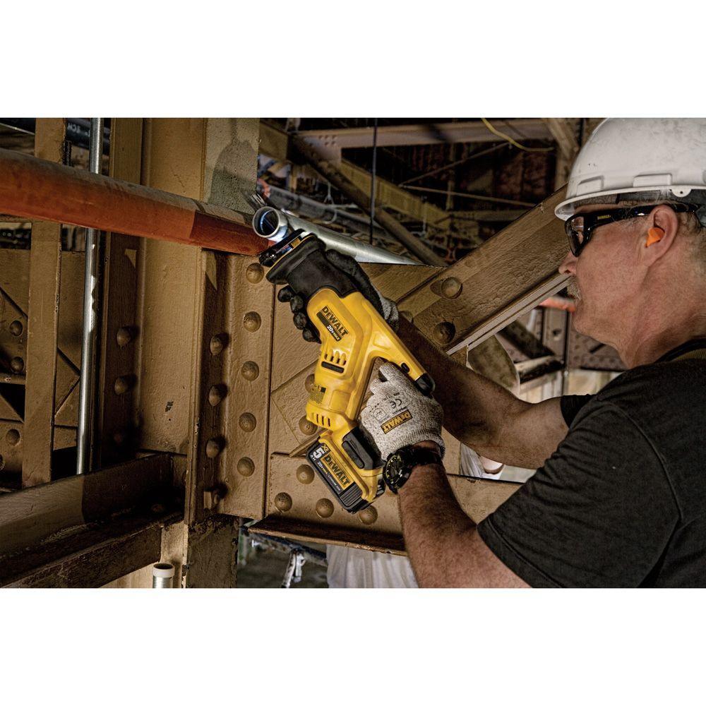 20-Volt MAX Lithium-Ion Cordless Compact Reciprocating Saw Kit with Battery 5Ah, Charger and Contractor Bag - Super Arbor