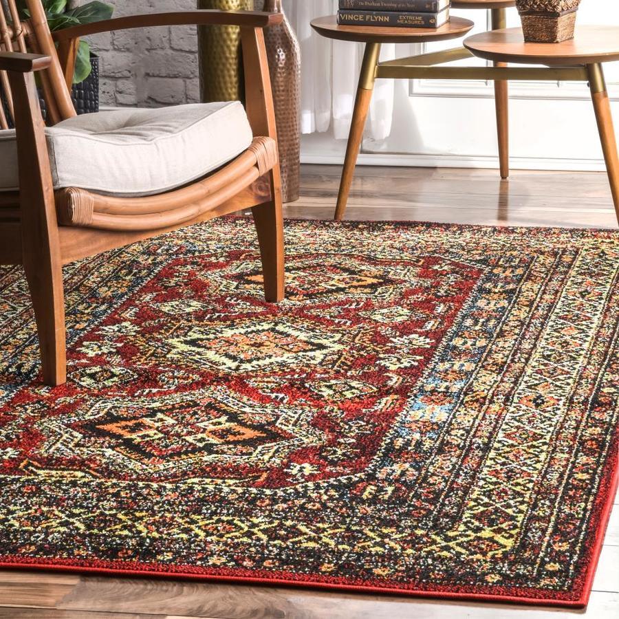 nuLOOM 9 x 12 Red Indoor/Outdoor Area Rug – Super Arbor