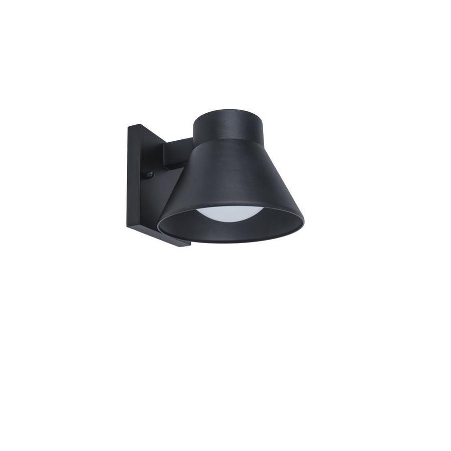Project Source 2-Pack 4.76-in H Matte Black Dark Sky Integrated LED Ou ...