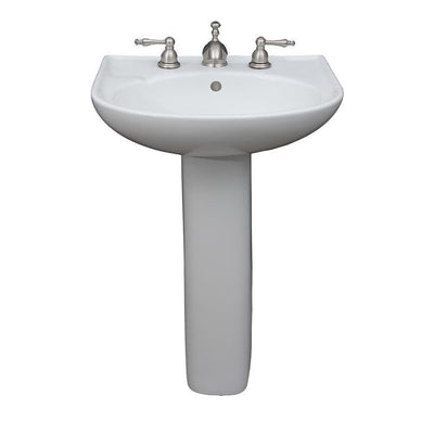 Barclay Products Cynthia 520 Pedestal Combo Bathroom Sink in White