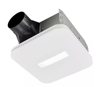 110 CFM Bathroom Exhaust Fan with CCT LED Light CleanCover Grille, ENERGY STAR