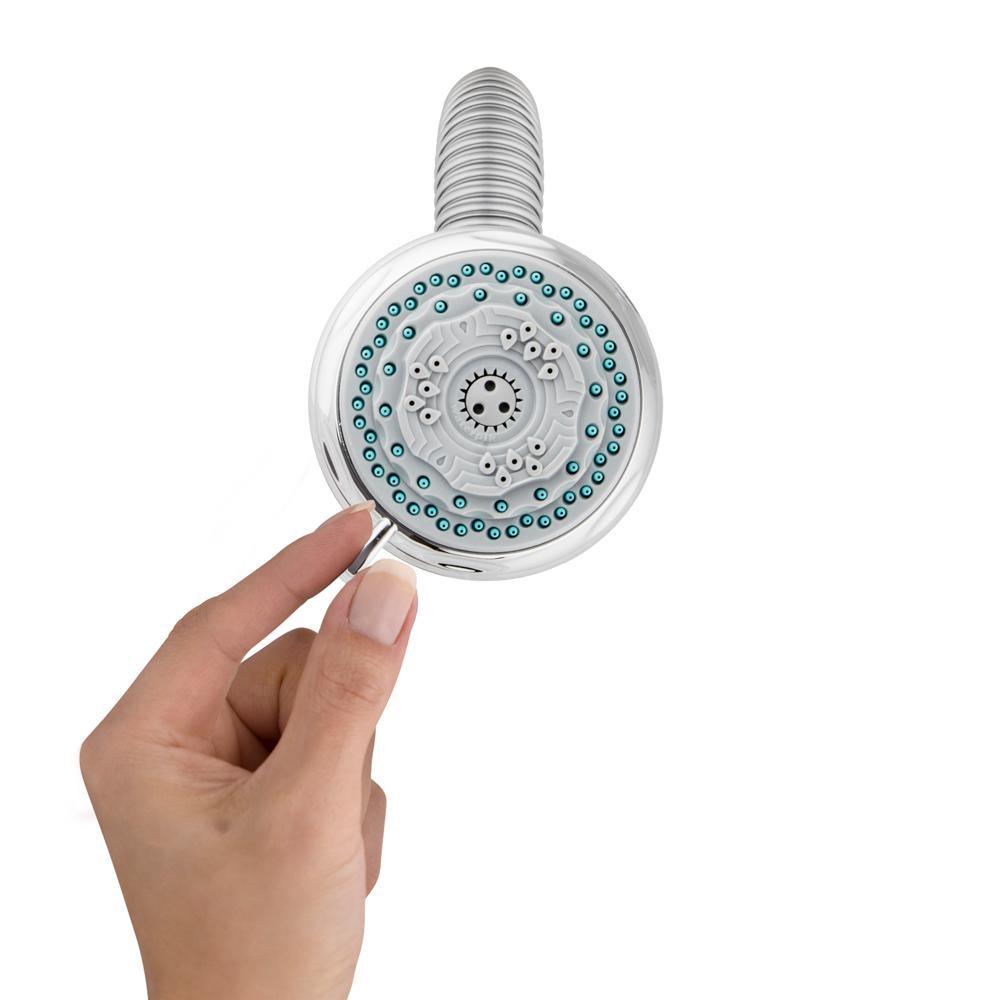 6-Spray 3.5 in. Single Wall Mount Fixed Shower Head in Chrome - Super Arbor