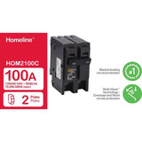 Square D Homeline 100-Amp 2-Pole Standard Trip Circuit Breaker