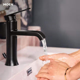 Genta Single Handle Single Hole Bathroom Faucet in Matte Black (2-pack)