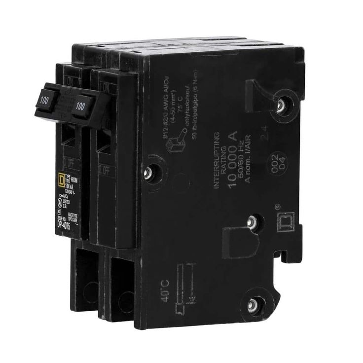 Square D Homeline 100-Amp 2-Pole Standard Trip Circuit Breaker