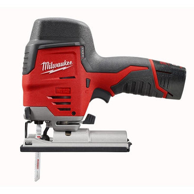 M12 12-Volt Lithium-Ion Cordless Jig Saw and 3/8 in. Crown Stapler Combo Kit W/ (1) 2.0Ah Battery and Charger
