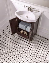 Style Selections Morecott 23.75-in Chocolate Single Sink Bathroom Vanity with White Vitreous China Top
