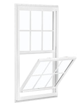 RELIABILT 150 Series New Construction 31-1/2-in x 35-1/2-in x 3-1/4-in Jamb White Vinyl Dual-pane Single Hung Window Half Screen Included