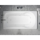 Zircon 5 ft. Right Drain Rectangular Drop-in Whirlpool Bathtub in White - Super Arbor