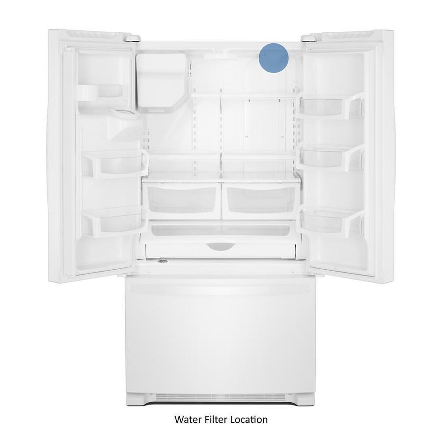 Whirlpool 24.7-cu ft 3-Door Standard-Depth 36-in French Door Refrigerator with Exterior Ice and Water Dispenser - Fingerprint Resistant Stainless Steel - Super Arbor