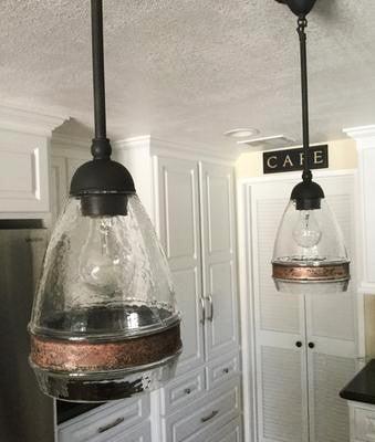 Portfolio 7.5-in H 6-in W Clear Textured Glass Bell Pendant Light Shade - Super Arbor
