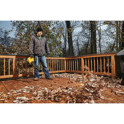 DEWALT 90 MPH 400 CFM 20V MAX Cordless Handheld Leaf Blower with (1) 5.0Ah Battery, Charger & Bonus Hedge Trimmer Included