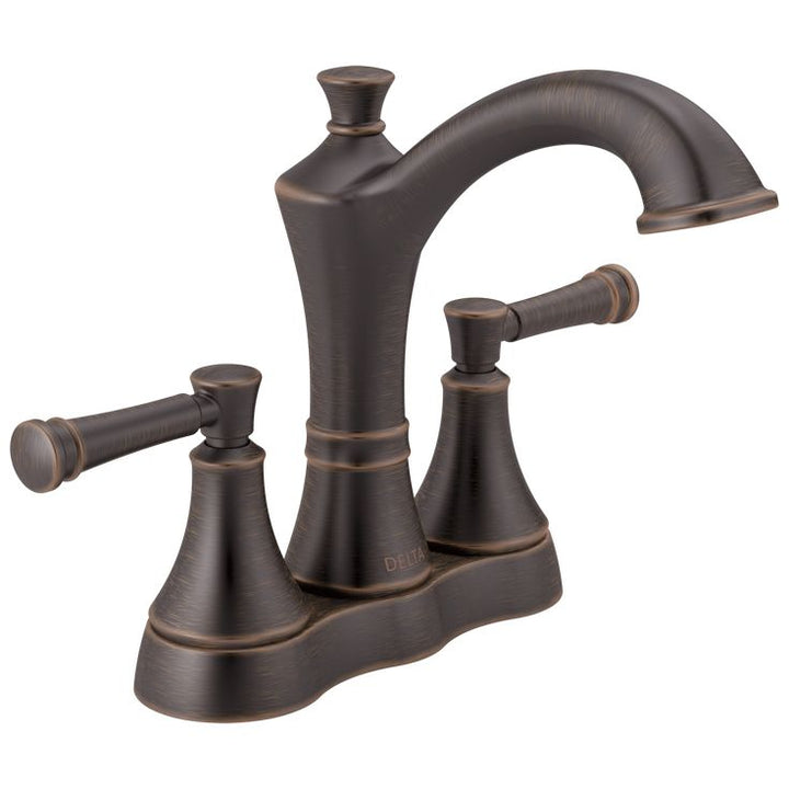 Delta Valdosta Venetian Bronze 2-handle 4-in Centerset WaterSense Bathroom Sink Faucet with Drain