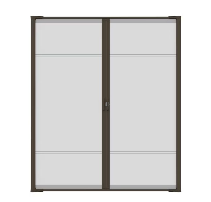 LARSON Brisa 72-in x 80-in Brown Aluminum Retractable Screen Door