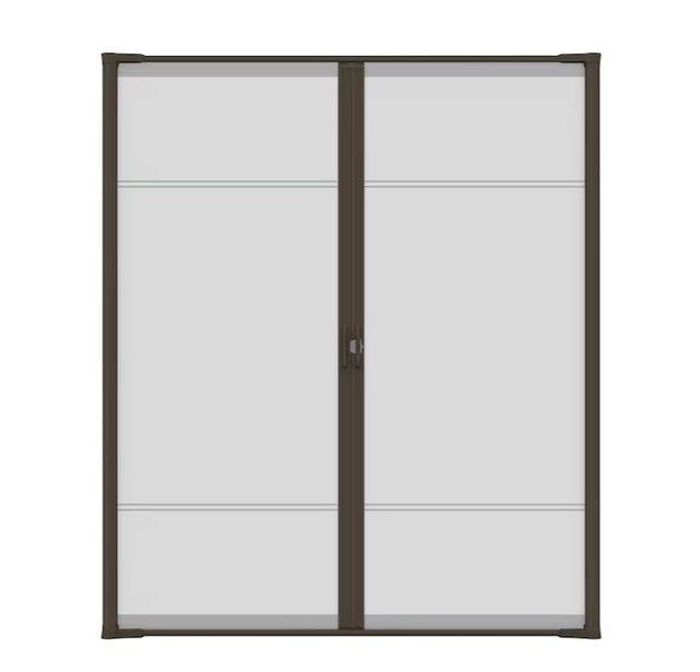 LARSON Brisa 72-in x 80-in Brown Aluminum Retractable Screen Door