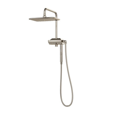 4-Spray Wall Mounted 12 in. Dual Shower Head and Handheld Shower Head in Brushed Nickel - Super Arbor