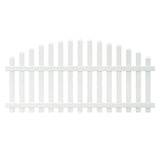 Glendale 4 ft. H x 8 ft. W White Vinyl Spaced Picket Unassembled Fence Panel with Dog Ear Pickets - Super Arbor