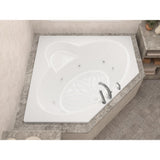 Malachite 5 ft. Acrylic Corner Drop-in Whirlpool Bathtub in White - Super Arbor