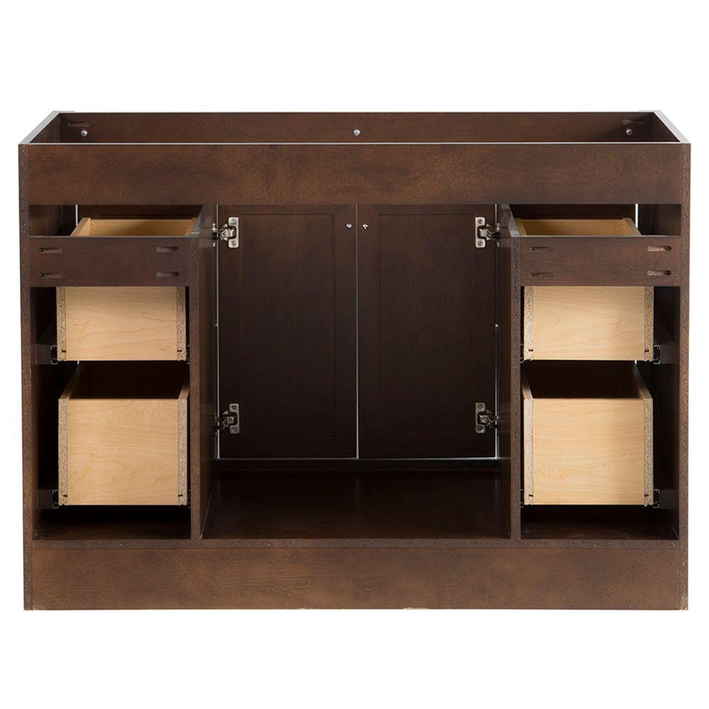 Brinkhill 48 in. W x 34 in. H x 22 in. D Bath Vanity Cabinet Only in Cognac - Super Arbor