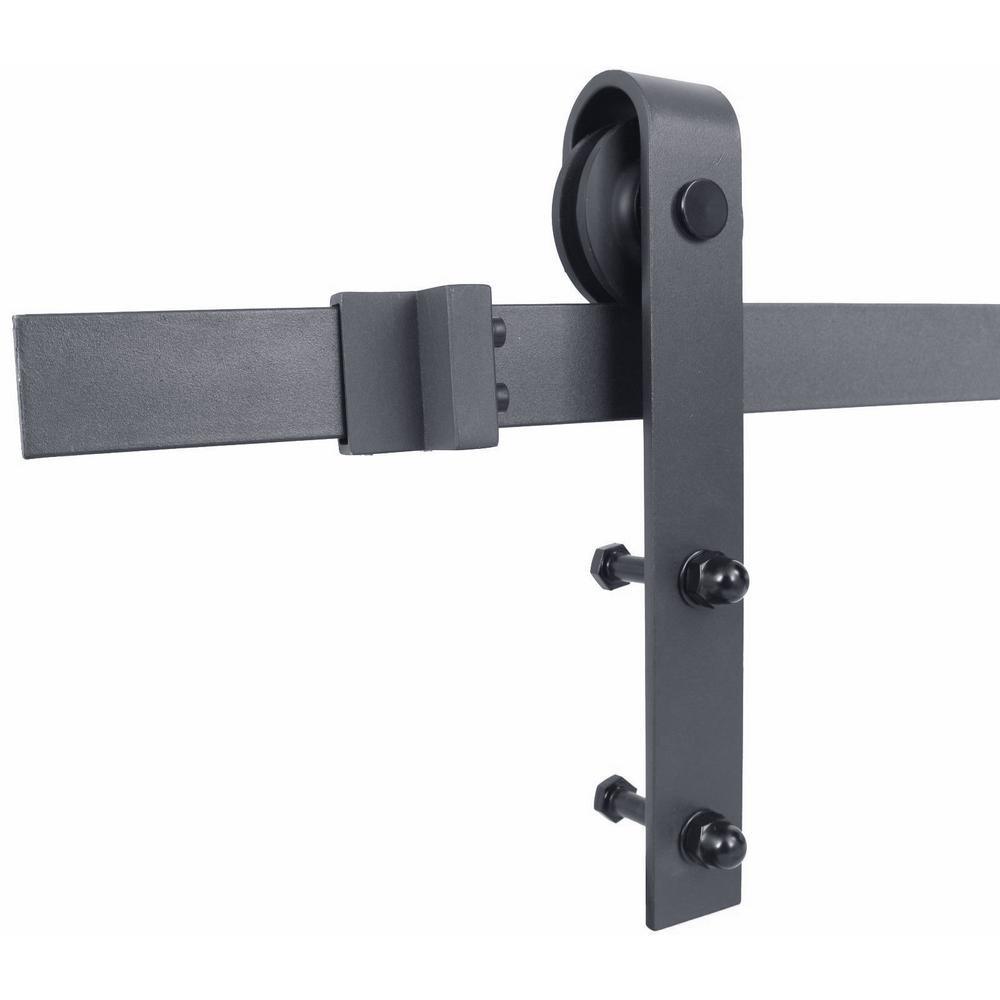 Z Series 30 in. x 84 in. Gray Knotty Pine Wood Interior Sliding Barn Door with Hardware Kit - Super Arbor