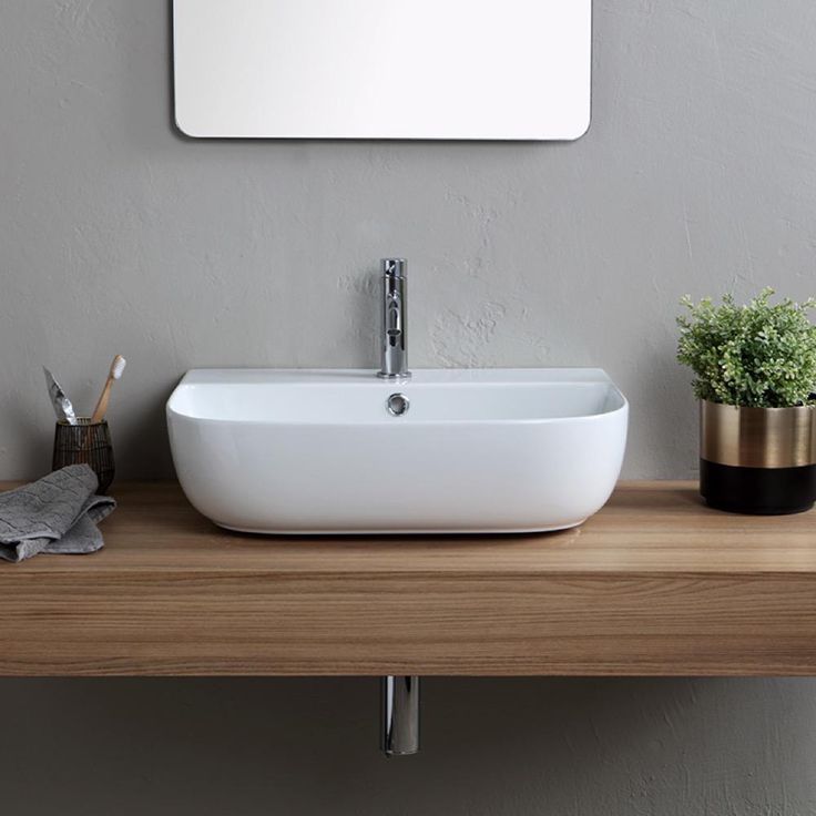 Nameeks Glam Wall Mounted Bathroom Sink in White