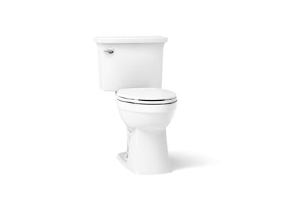KOHLER Elmbrook Rev 360 Complete Solution 2-Piece 1.28 GPF Single Flush Elongated Toilet in White (Seat Included, 6-Pack)