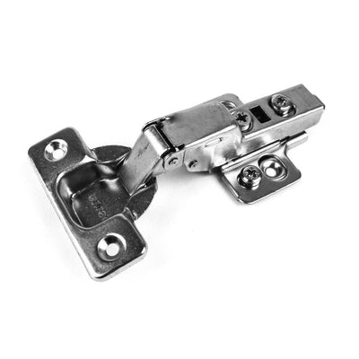 110-Degree 35 mm Half Overlay Soft Close Frameless Cabinet Hinges with Installation Screws (30-Pairs) - Super Arbor