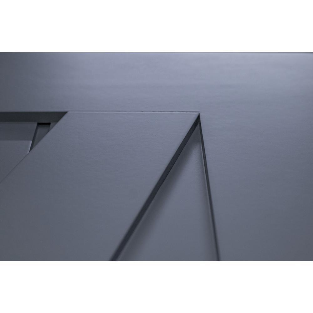 36 in. x 84 in. Z-Shape Solid Core Grey Finished Interior Barn Door Slab - Super Arbor