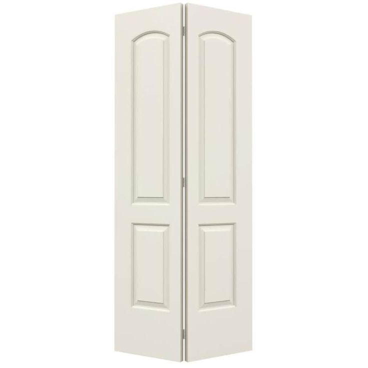 ReliaBilt Continental 36-in x 80-in Primed 2-Panel Round Top Primed Molded Composite Bifold Door (Hardware Included)