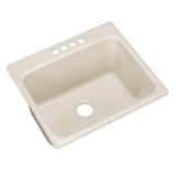 Kensington Drop-In Acrylic 25 in. 4-Hole Single Bowl Utility Sink in White - Super Arbor