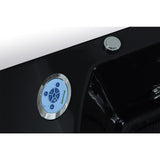 Jamaica with Heater 71 in. Acrylic Center Drain Corner Alcove Whirlpool Bathtub in Black - Super Arbor