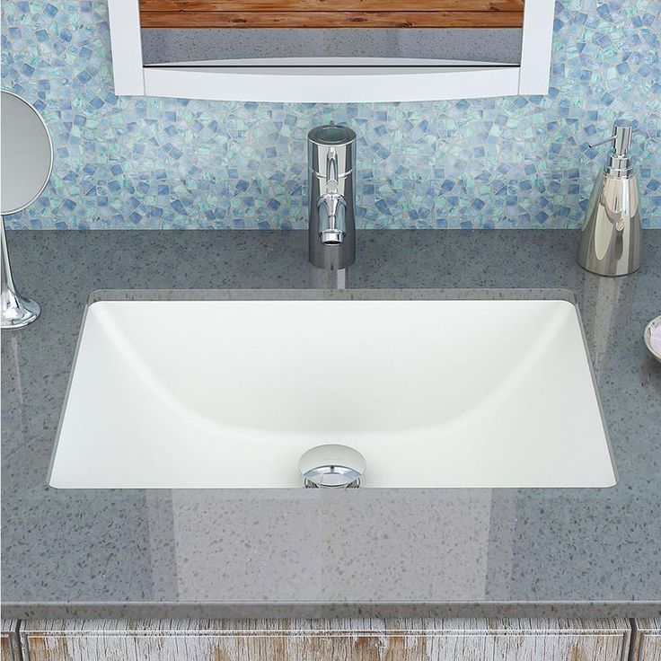 DECOLAV Classically Redefined Rectangular Undermount Bathroom Sink in White