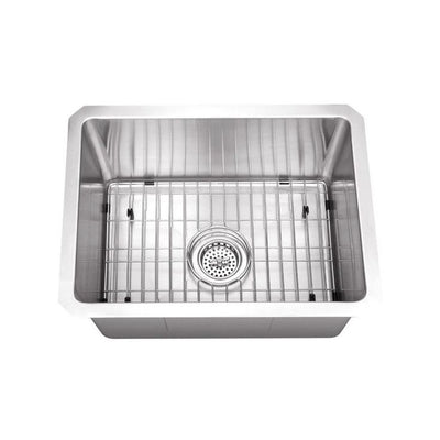 Undermount Stainless Steel 20 in. Zero Radius Corner Small Single Bowl Bar/Prep Kitchen Sink