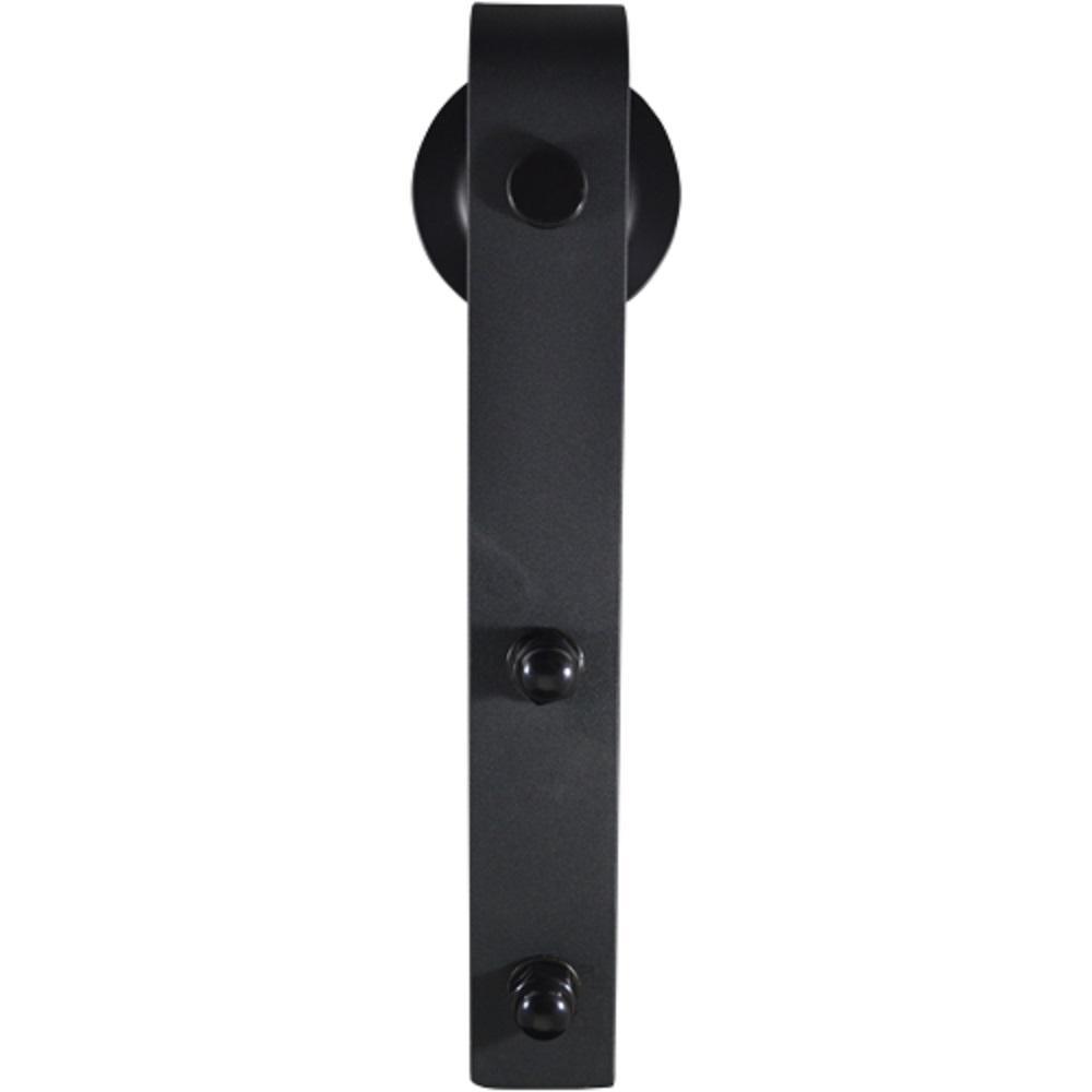 32 in. x 84 in. Smooth Carrara Primed Molded MDF Sliding Barn Door with Black Hardware Kit - Super Arbor
