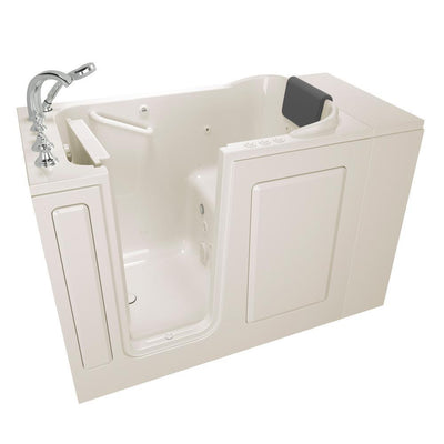 Gelcoat Premium Series 48 in. x 28 in. Left Hand Walk-In Whirlpool and Air Bathtub in Linen - Super Arbor