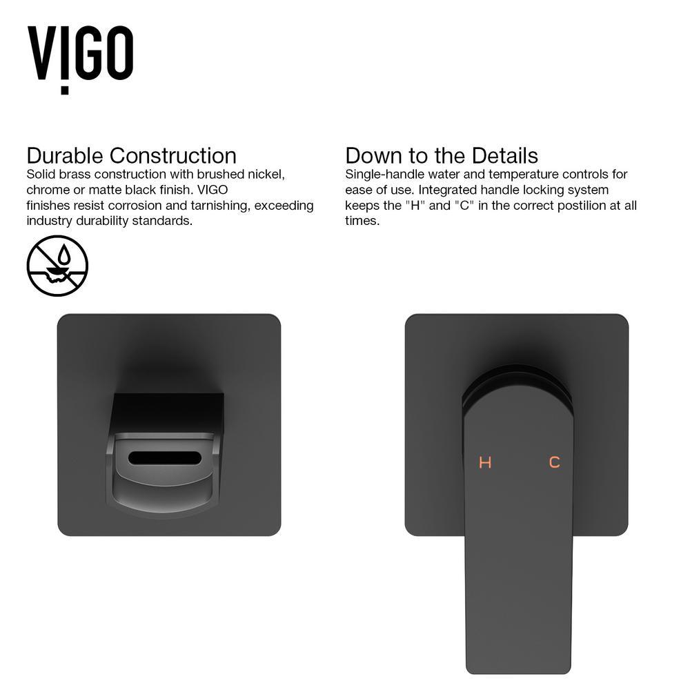 Marigold White Matte Stone Vessel Bathroom Sink Set with Atticus Wall Mount Faucet in Matte Black - Super Arbor