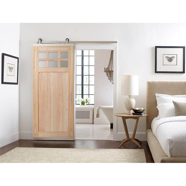 36 in. x 80 in. Farmhouse Unfinished Solid Wood 6 Lite Obscure Glass Interior Door Slab